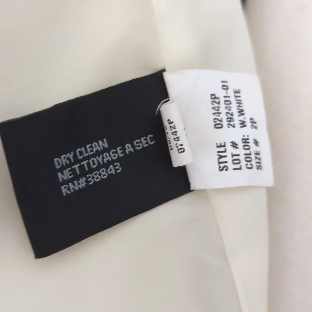 Via Spiga Wool Belted Peacoat Ivory Black 2P preppy classic winter city style - Picture 8 of 9